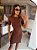 Vestido Curto Frente Recorte Marrom - Imagem 4