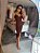 Vestido Midi Stella Cruzado Marrom - Imagem 5