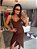Vestido Midi Stella Cruzado Marrom - Imagem 3