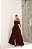 Vestido Longo Busto Pregas Elena Marsala - Imagem 4