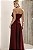 Vestido Longo Busto Pregas Elena Marsala - Imagem 3