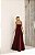 Vestido Longo Busto Pregas Elena Marsala - Imagem 2