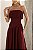 Vestido Longo Busto Pregas Elena Marsala - Imagem 6