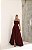 Vestido Longo Busto Pregas Elena Marsala - Imagem 8