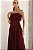 Vestido Longo Busto Pregas Elena Marsala - Imagem 7