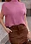 Blusa Tricot Sem Manga Rosa - Imagem 2