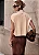 Blusa Tricot Sem Manga Creme - Imagem 2
