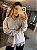 Blusa Tricot Mousse Renda Cinza Claro - Imagem 1
