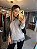 Blusa Tricot Mousse Renda Cinza Claro - Imagem 5