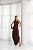 Vestido Saia Drapeada Assimétrica Marrom - Imagem 12