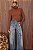 Blusa Tricot Modal Dedinho Camel - Imagem 1