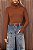 Blusa Tricot Modal Dedinho Camel - Imagem 3