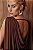 Vestido Longo Cauda Costas Malha Marrom - Imagem 12