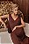 Vestido Longo Cauda Costas Malha Marrom - Imagem 6