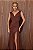 Vestido Longo Cauda Costas Malha Marrom - Imagem 10