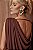 Vestido Longo Cauda Costas Malha Marrom - Imagem 9