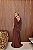 Vestido Longo Cauda Costas Malha Marrom - Imagem 2