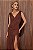 Vestido Longo Cauda Costas Malha Marrom - Imagem 7