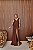 Vestido Longo Cauda Costas Malha Marrom - Imagem 11