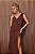Vestido Longo Cauda Costas Malha Marrom - Imagem 4