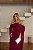 Vestido Longo Manga Drapeada Fucsia - Imagem 8