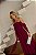 Vestido Longo Manga Drapeada Fucsia - Imagem 3
