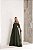 Vestido Longo Manga Drapeada Verde - Imagem 1