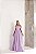 Vestido Longo Manga Drapeada Lilas - Imagem 1