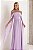 Vestido Longo Manga Drapeada Lilas - Imagem 7