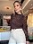 Blusa Renda Aveludada Marrom - Imagem 8
