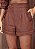 Conjunto Casaqueto Sarja Hello Marrom - Imagem 3