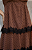Vestido Longo em Camadas com Renda Poa Fafah Marrom - Imagem 6