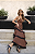 Vestido Longo em Camadas com Renda Poa Fafah Marrom - Imagem 3
