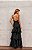 Vestido Longo em Camadas com Renda Poa Fafah Preto - Imagem 2