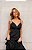 Vestido Longo em Camadas com Renda Poa Fafah Preto - Imagem 3