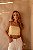 Cropped Lastex Costas Hely Amarelo - Imagem 1
