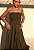 Vestido Longo Assimétrica Verde Musgo Liora - Imagem 4