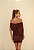 Vestido Curto Drapeado Naves Marrom - Imagem 2