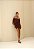 Vestido Curto Drapeado Naves Marrom - Imagem 1