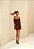 Vestido Curto Drapeado Naves Marrom - Imagem 12