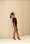 Vestido Curto Drapeado Naves Marrom - Imagem 4
