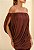 Vestido Curto Drapeado Naves Marrom - Imagem 3