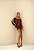 Vestido Curto Drapeado Naves Marrom - Imagem 6