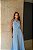 Vestido Gola Botoes Azul - Imagem 3