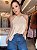 Blusa Sintra Paetê Salmão - Imagem 1