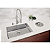 Cuba de embutir Tramontina Design Collection Quadrum Undermount em Aço Inox com Acabamento Acetinado 70 U 70x40 cm - Imagem 3