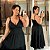 Vestido Alça Farm Liso Preto Plus Size - Imagem 1