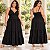 Vestido Alça Farm Liso Preto Plus Size - Imagem 3