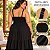 Vestido Alça Farm Liso Preto Plus Size - Imagem 4