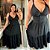 Vestido Alça Farm Liso Preto Plus Size - Imagem 3